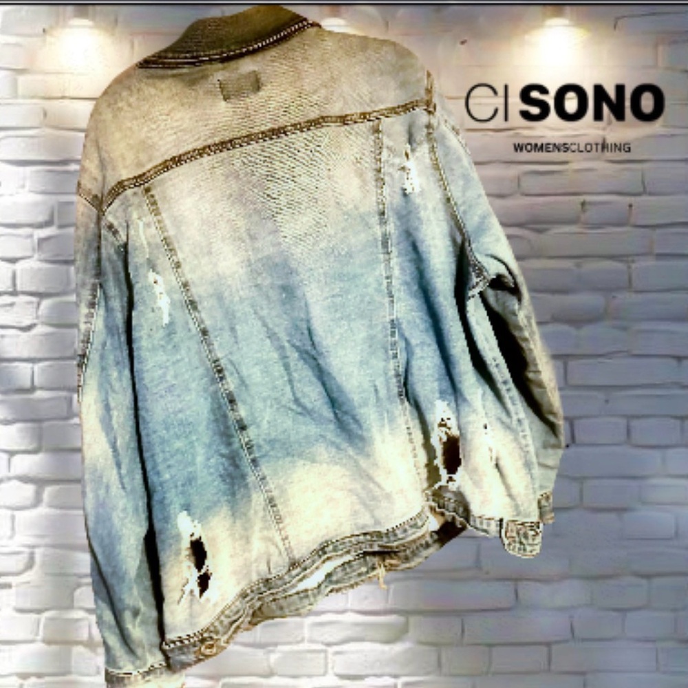 C SONO Distressed Denim Jacket - Picture 2 of 4